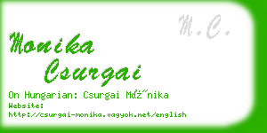 monika csurgai business card